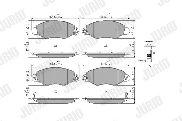 JURID 573110J Brake Pad Set, disc brake