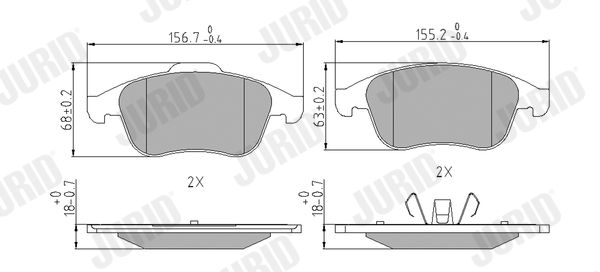 JURID 573243J Brake Pad Set, disc brake