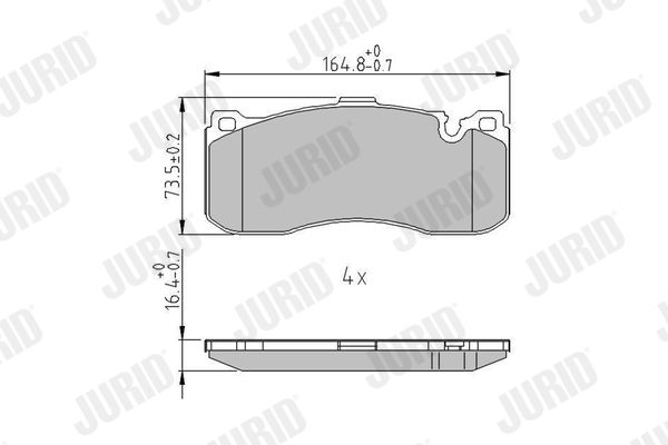 JURID 573294J Brake Pad Set, disc brake