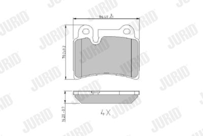 Brake Pad Set, disc brake JURID 573297J