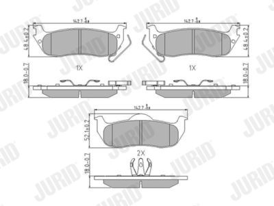 Brake Pad Set, disc brake JURID 573319J