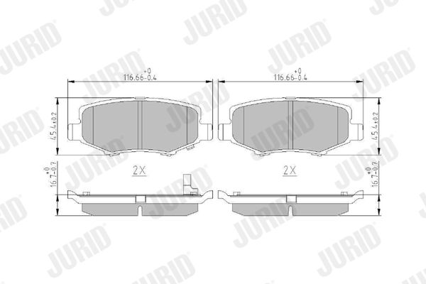 JURID 573323J Brake Pad Set, disc brake