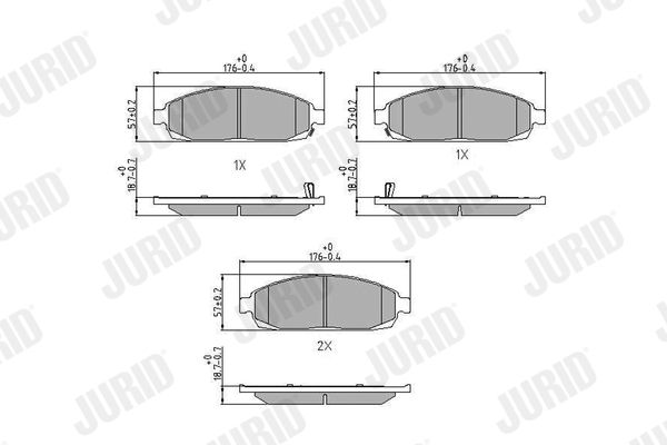JURID 573340J Brake Pad Set, disc brake