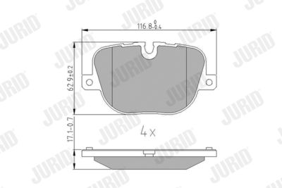Brake Pad Set, disc brake JURID 573342J