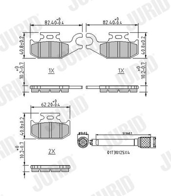 Brake Pad Set, disc brake JURID 573410J