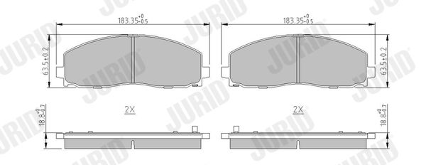 JURID 573411J Brake Pad Set, disc brake