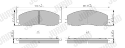 Brake Pad Set, disc brake JURID 573411J