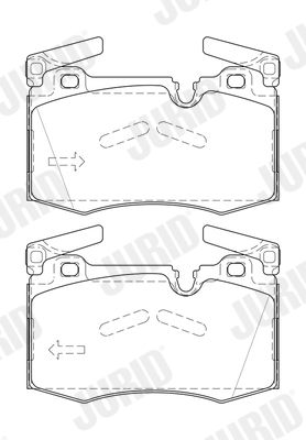 Brake Pad Set, disc brake JURID 573423J