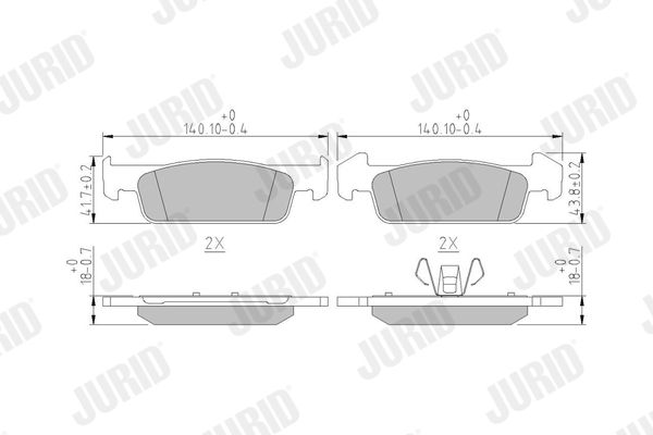 JURID 573441J Brake Pad Set, disc brake