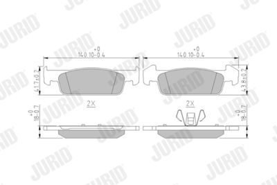 Brake Pad Set, disc brake JURID 573441J