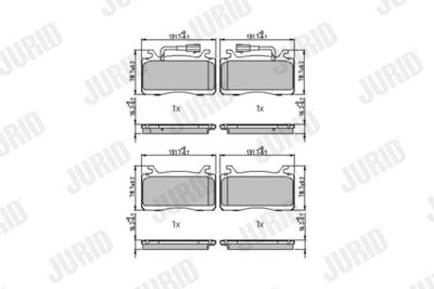 Brake Pad Set, disc brake JURID 573700J