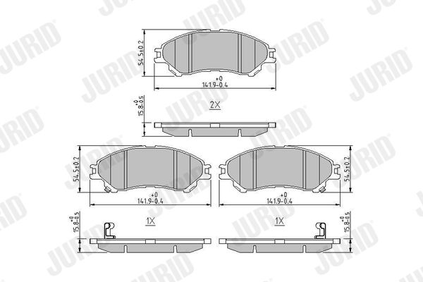 JURID 573777J Brake Pad Set, disc brake