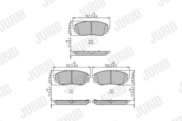 JURID 573782J Brake Pad Set, disc brake
