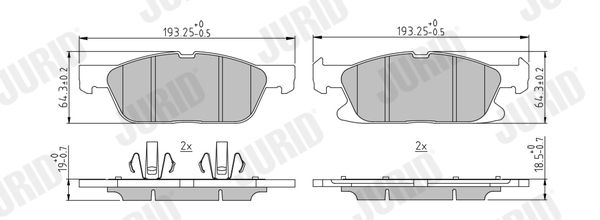 JURID 573837J Brake Pad Set, disc brake