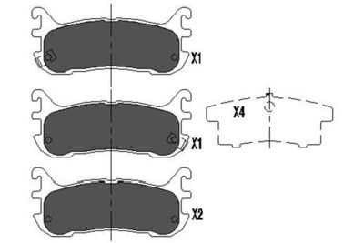 Brake Pad Set, disc brake Kavo Parts KBP-4539