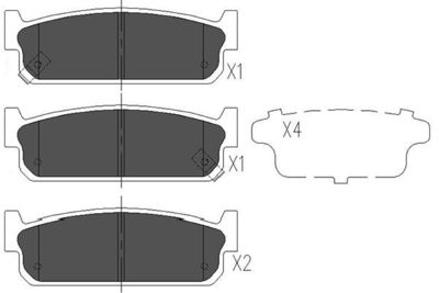Brake Pad Set, disc brake Kavo Parts KBP-6572