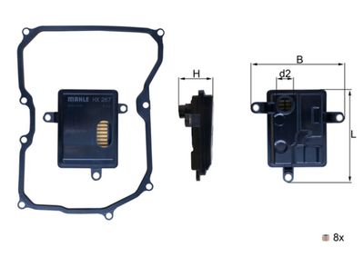 Hydraulic Filter, automatic transmission KNECHT HX 267D