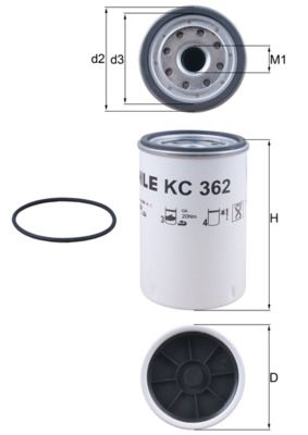 Fuel Filter KNECHT KC 362D