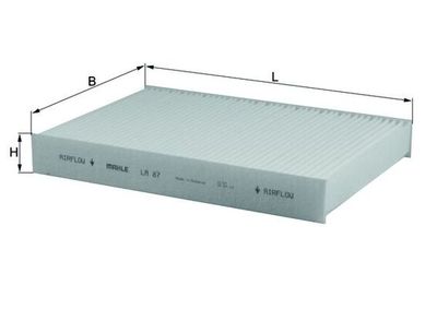 Filter, cabin air KNECHT LA 87