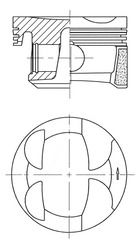 Piston KOLBENSCHMIDT 41705610