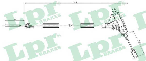 LPR C0010B Cable Pull, parking brake