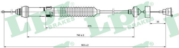 LPR C0018C Cable Pull, clutch control