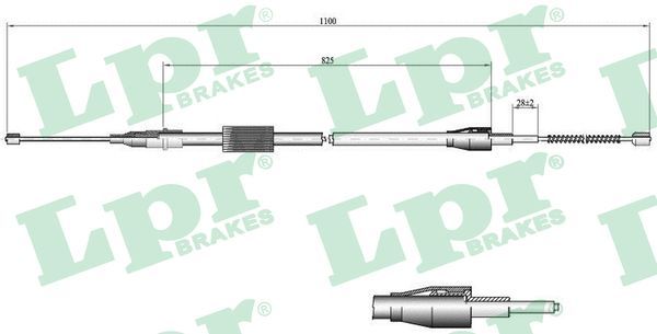 LPR C0035B Cable Pull, parking brake