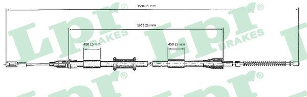 LPR C0038B Cable Pull, parking brake