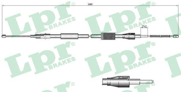 LPR C0047B Cable Pull, parking brake