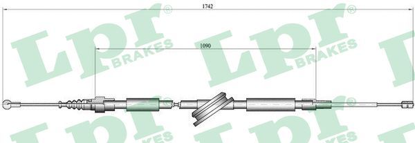LPR C0048B Cable Pull, parking brake