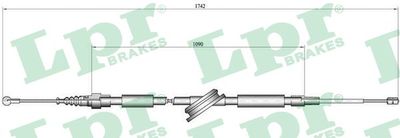Cable Pull, parking brake LPR C0048B