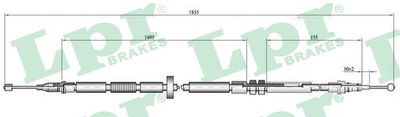 Cable Pull, parking brake LPR C0052B