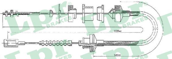 LPR C0057C Cable Pull, clutch control