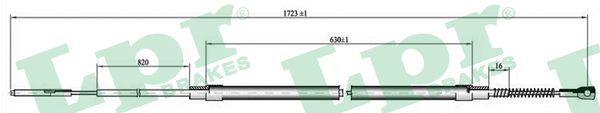 LPR C0072B Cable Pull, parking brake