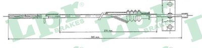 Cable Pull, parking brake LPR C0088B