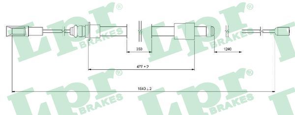 LPR C0101B Cable Pull, parking brake
