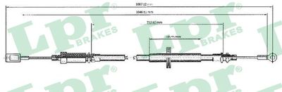 Cable Pull, parking brake LPR C0173B