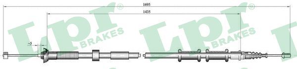 LPR C0180B Cable Pull, parking brake