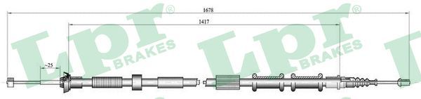 LPR C0181B Cable Pull, parking brake