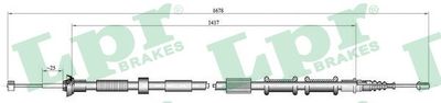 Cable Pull, parking brake LPR C0181B