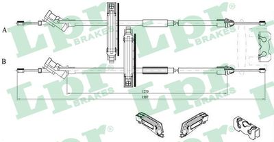 Cable Pull, parking brake LPR C0227B