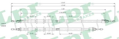 Cable Pull, parking brake LPR C0249B