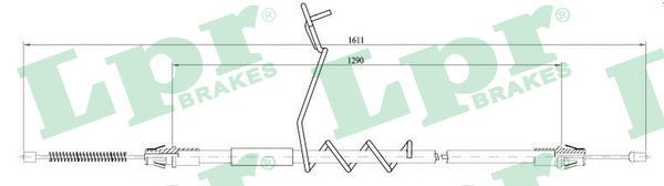 LPR C0290B Cable Pull, parking brake