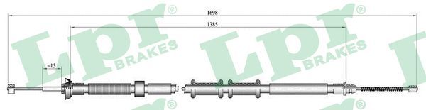 LPR C0307B Cable Pull, parking brake