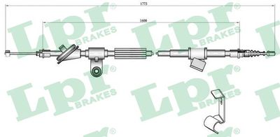 Cable Pull, parking brake LPR C0347B