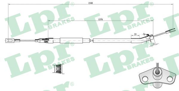 LPR C0442B Cable Pull, parking brake