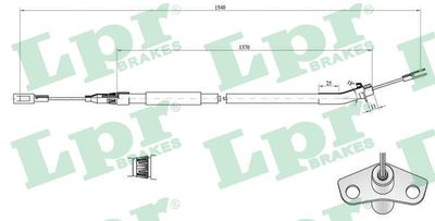 Cable Pull, parking brake LPR C0442B