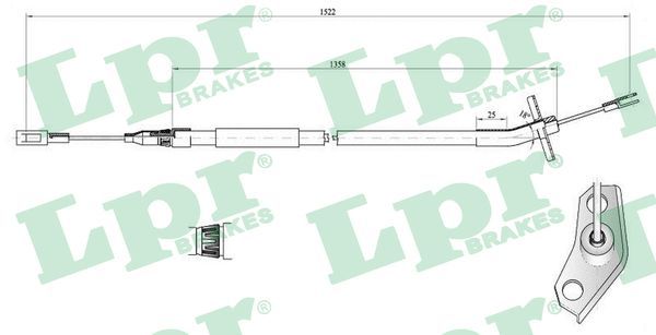 LPR C0445B Cable Pull, parking brake