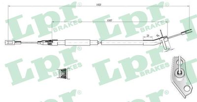 Cable Pull, parking brake LPR C0446B
