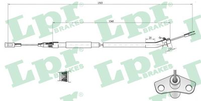 Cable Pull, parking brake LPR C0448B